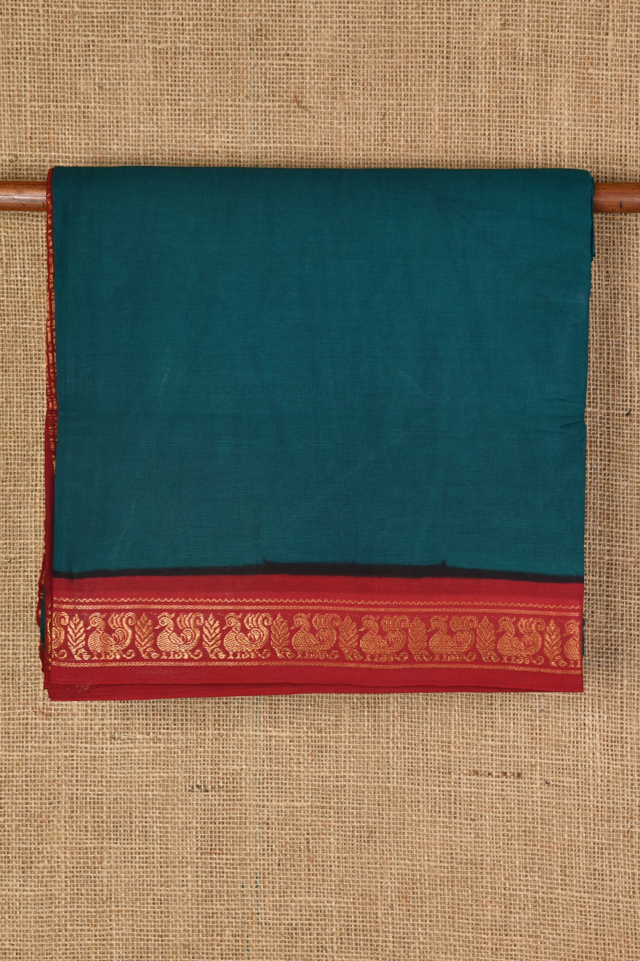  Peacock Border Blue Sungudi Cotton Saree 