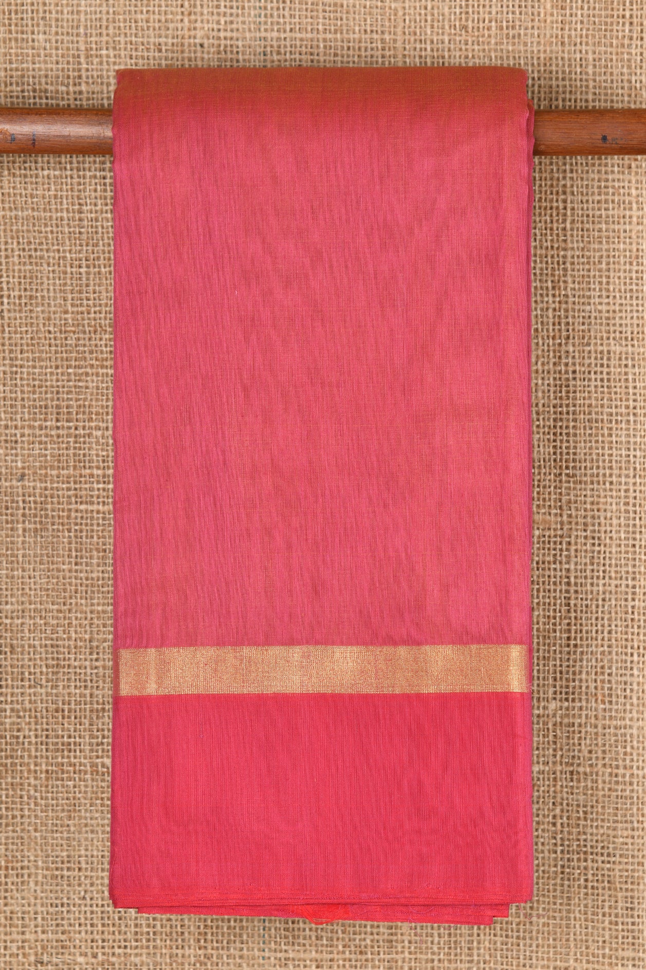  Blush Red Kora Silk Cotton Saree 