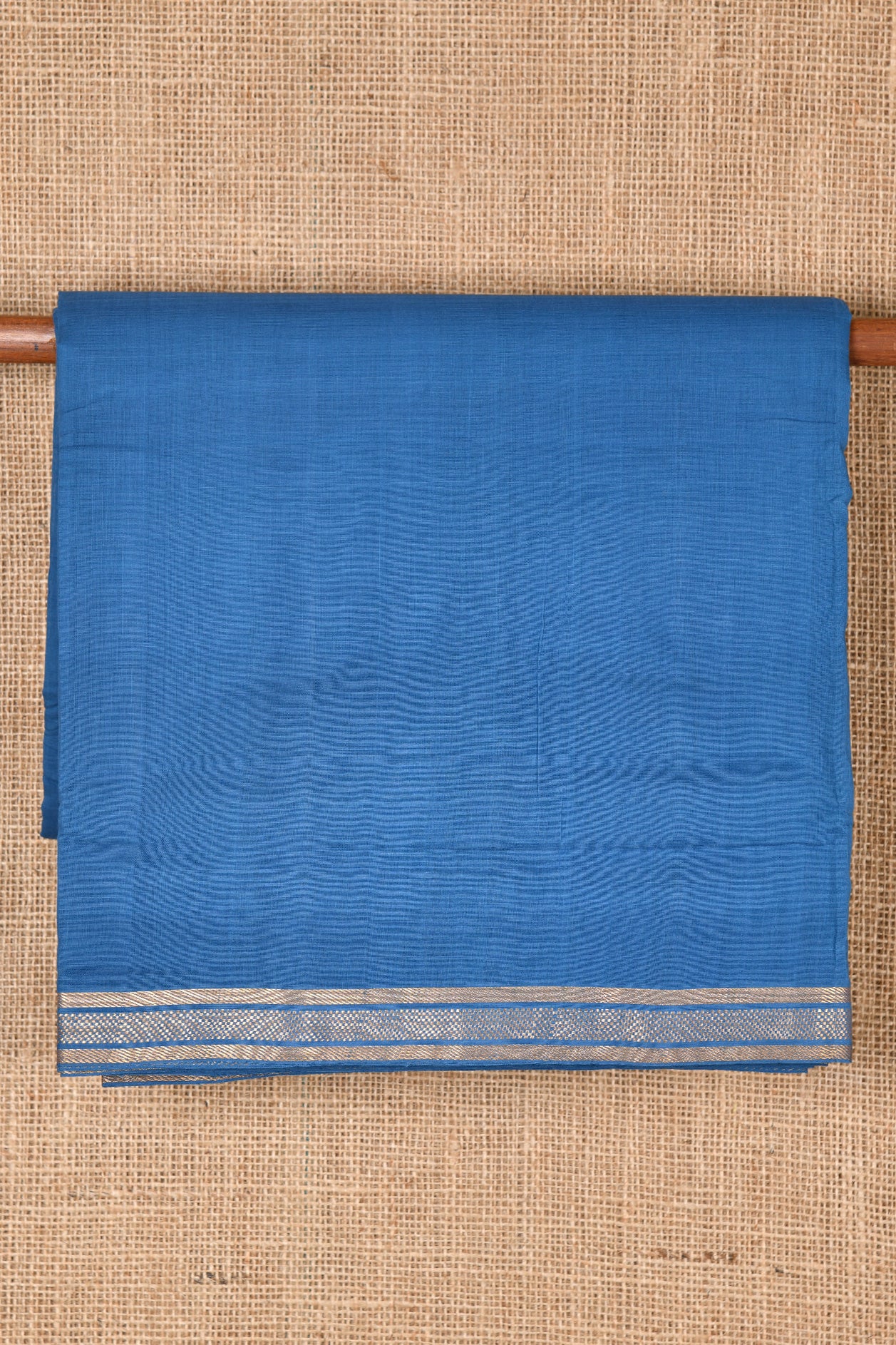  Small Border Blue Mangalagiri Cotton Saree 