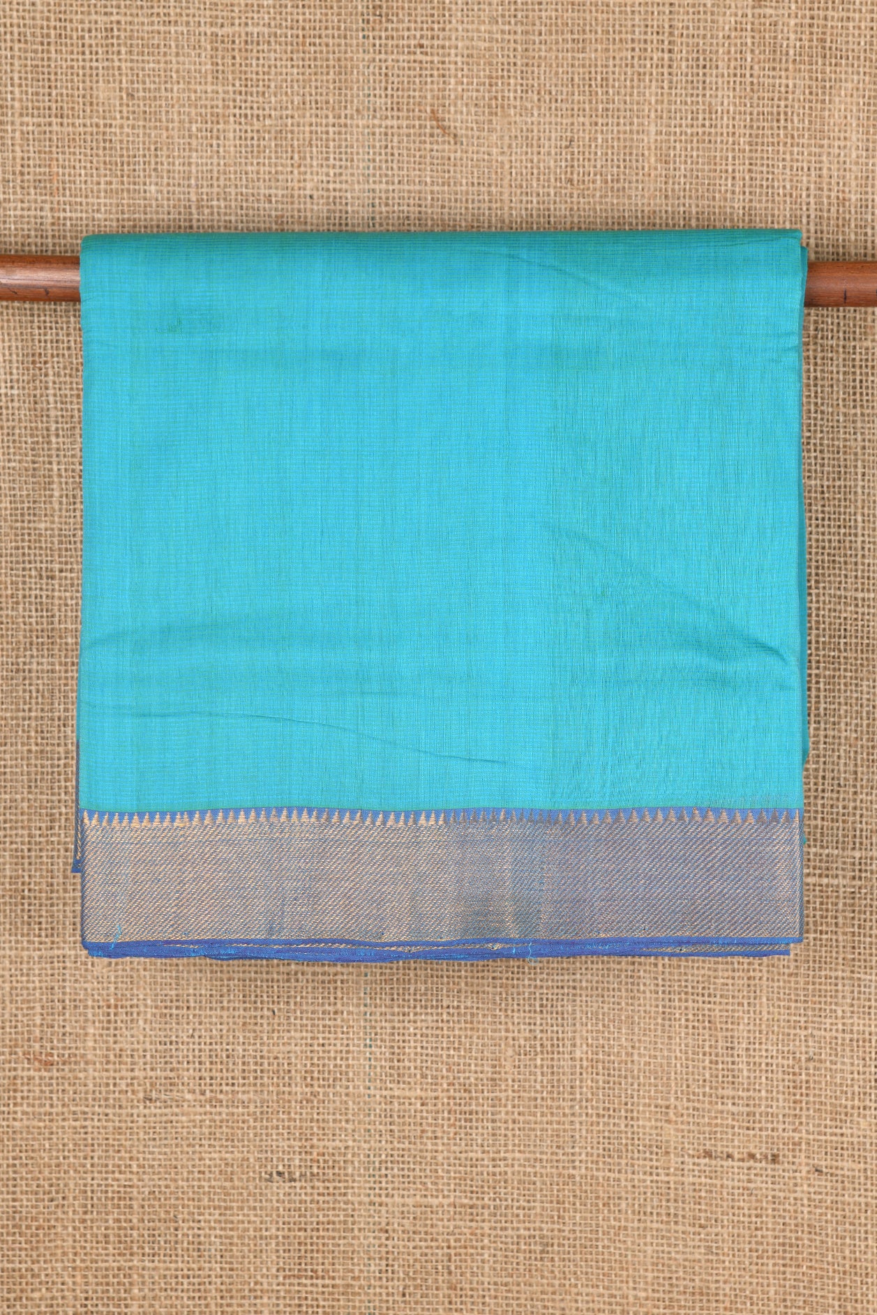  Turquoise Blue Mangalagiri Cotton Saree 