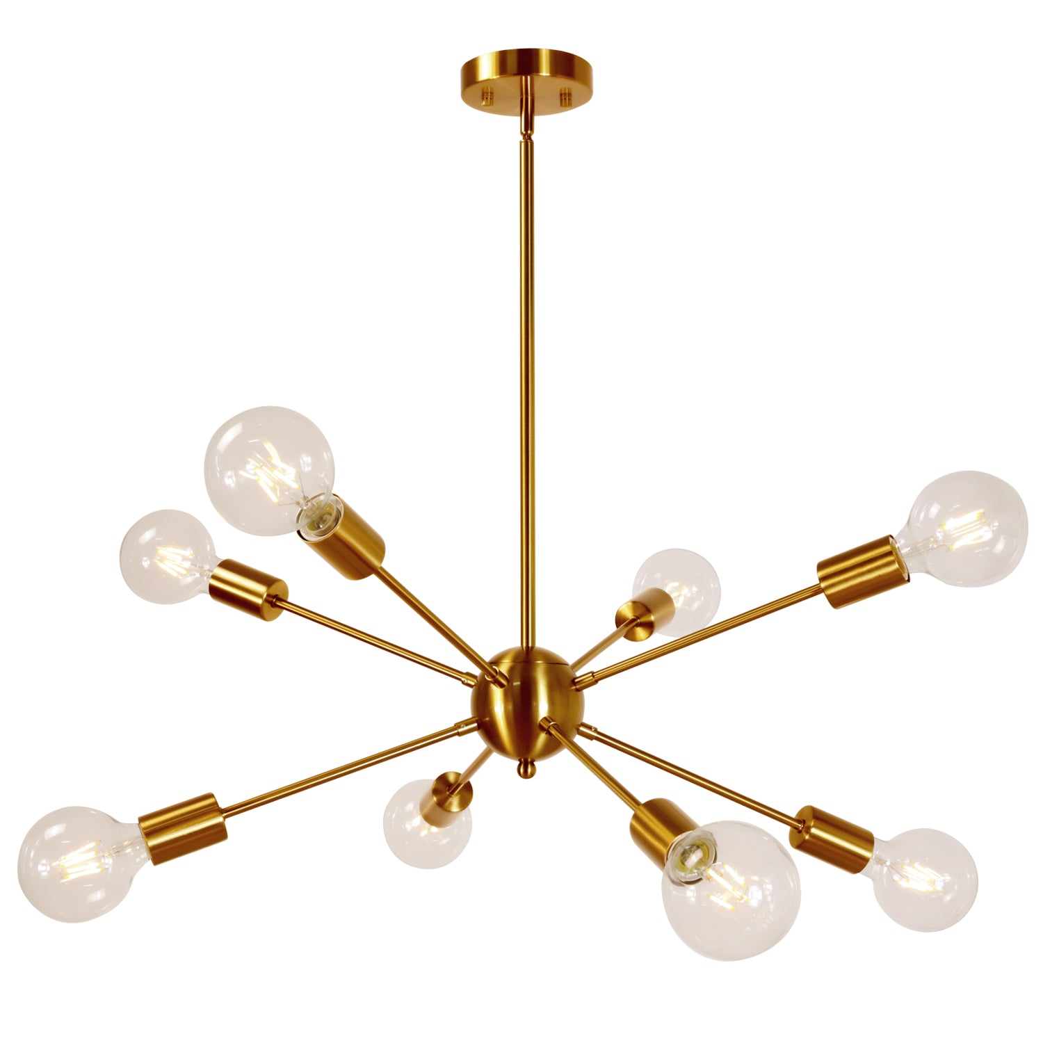 通常在庫品 Kitchen Island Sputnik Chandelier Lights Brass Mid Century  Semi-Flush Mount Ceiling Light Fixture Modern Chandelier Lighting for Foyer  Hallway Din