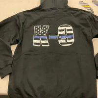 K-9 USA Thin Blue Line - Police, K9, USA Flag