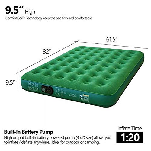 embark double high raised queen air mattress