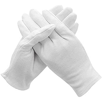 white usher gloves