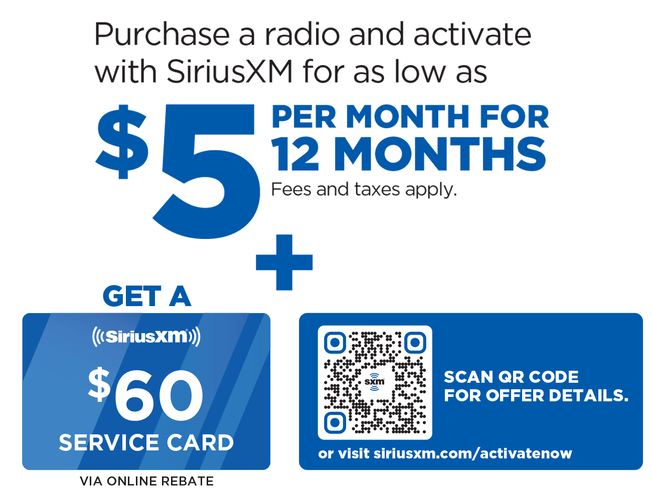 SiriusXM Satellite Radio 2023 Subscription Promotion