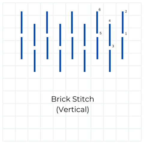 needlepoint brick stitch vertical