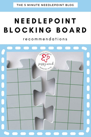 Pin for needlepoint blocking board blog post