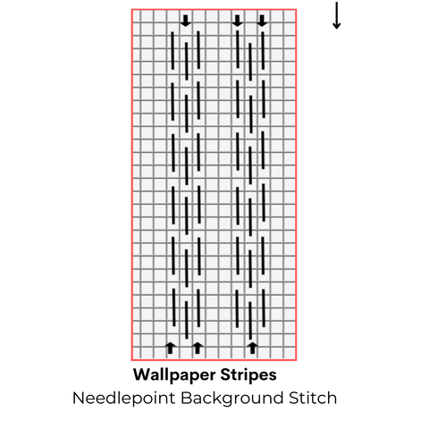Wallpaper Stripes needlepoint background stitch