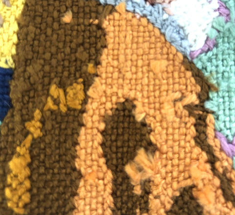 needlepoint basketweave stitch on back of canvas