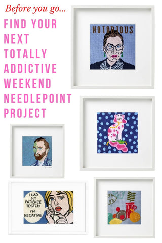 premium needlepoint kits by Poppy Monk