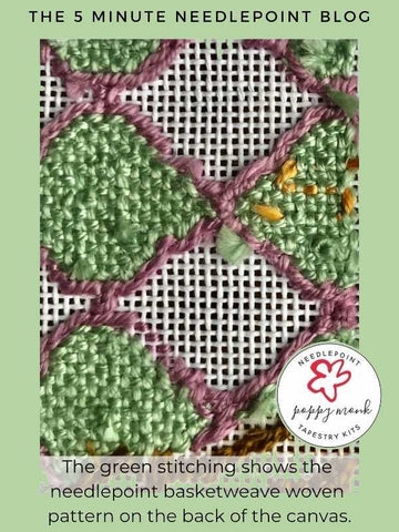 How to do a needlepoint basketweave stitch blog post