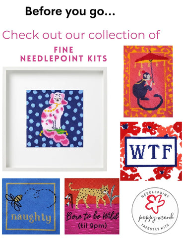 poppy monk needlepoint kits