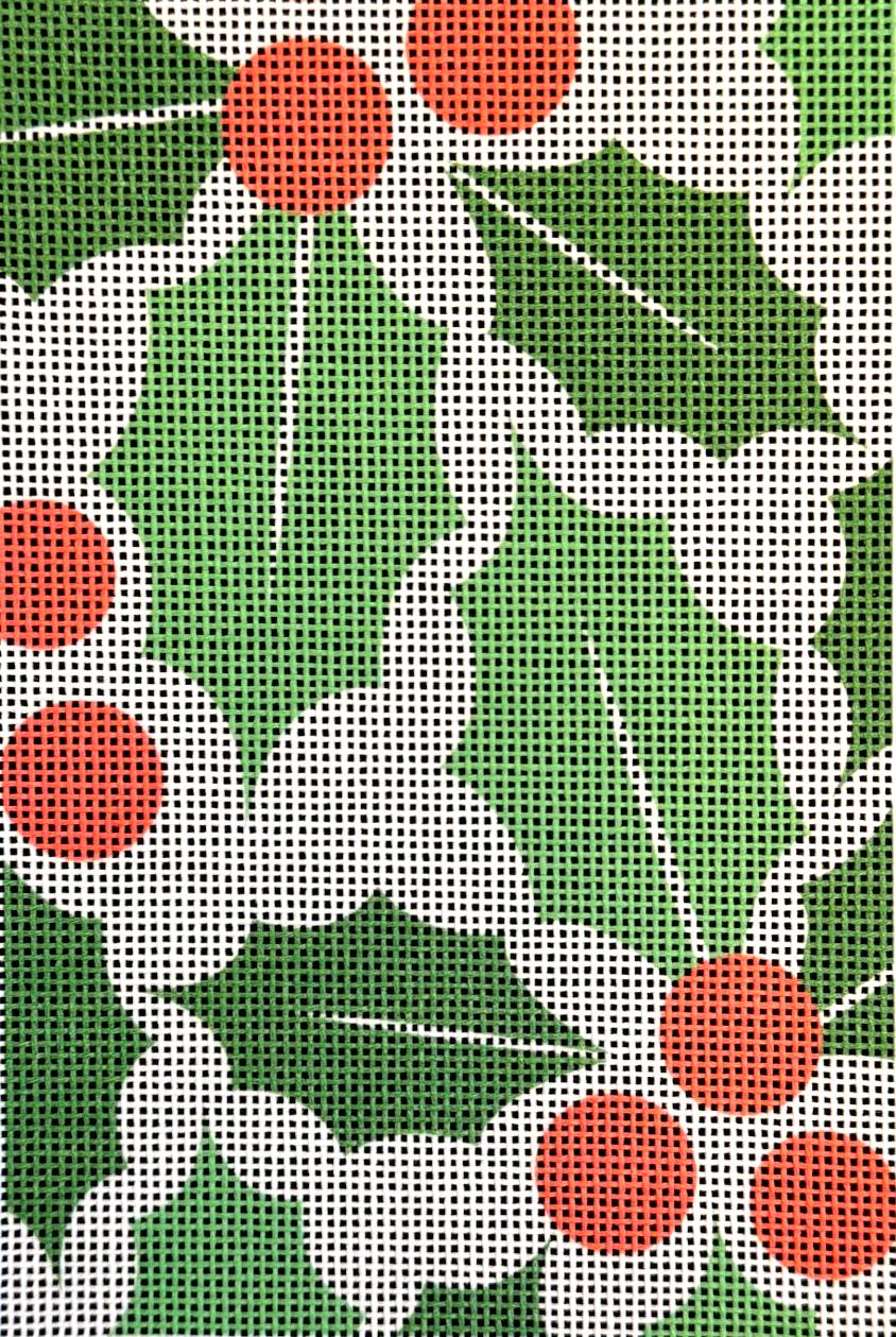 Contemporary Holly Christmas needlepoint kit