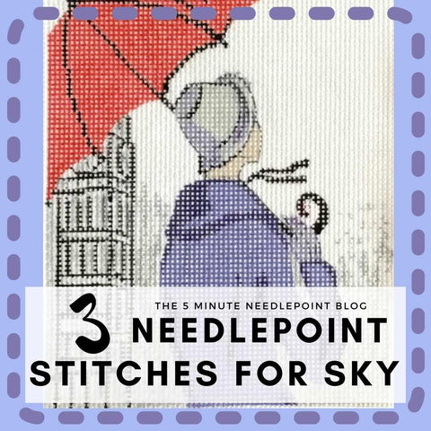 three needlepoint stitches for sky