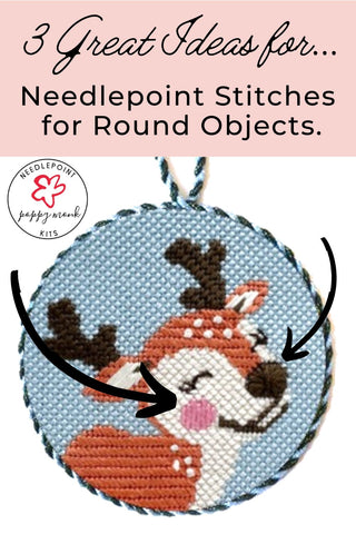 Needlepoint stitches for round objects