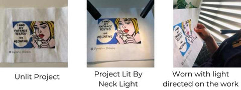 portable needlepoint neck light