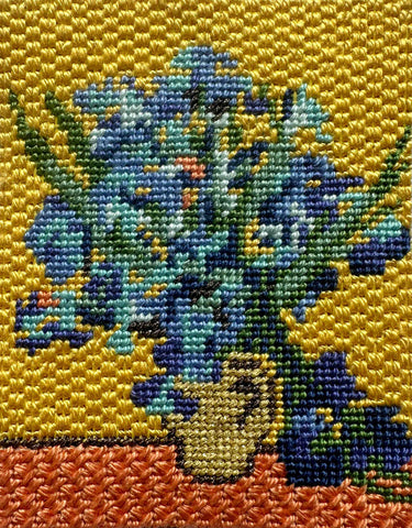 Needlepoint Irises by Van Gogh