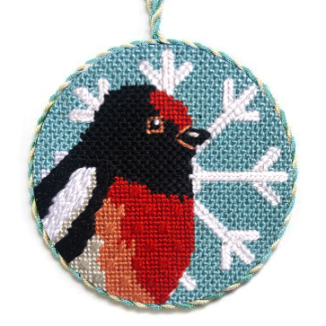 Festive Cheetah Needlepoint Ornament Kit – Poppy Monk Needlepoint