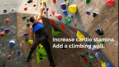 increase cardio with climbing wall