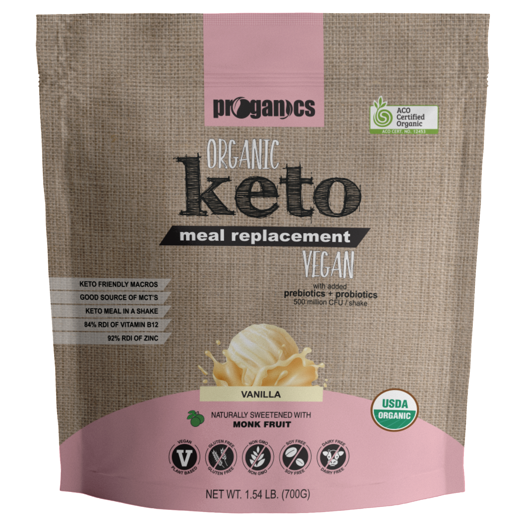 Keto Science: Ketogenic Meal Shake Vanilla Dietary Supplement