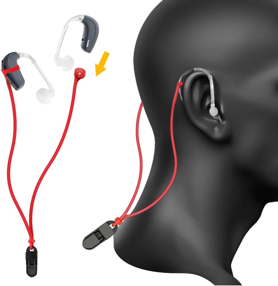 vivtone hearing aid clips-red