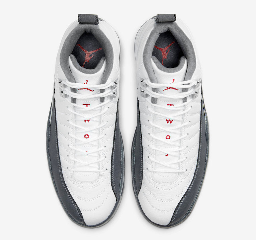 jordan 12 gray and white