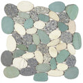 Bati Orient Pebbles Sliced XL 12" x 12" Mix Grey Green White