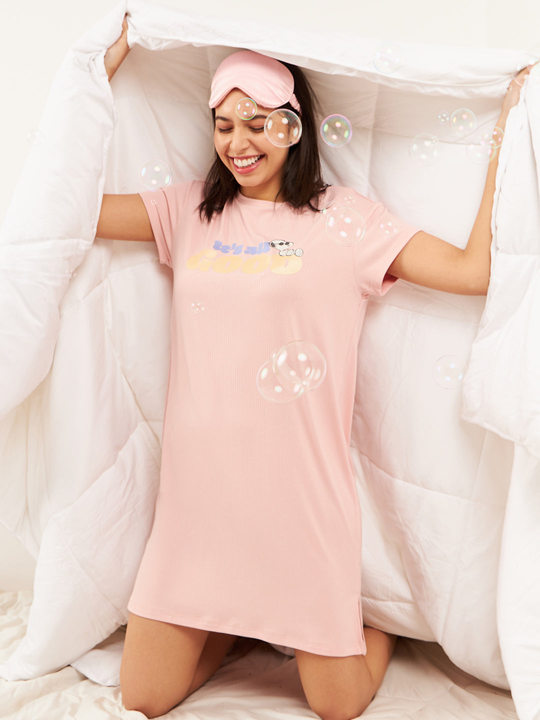 Women's Sleeveless V-Neck Sleep Dress Pleated Chemise Nightgown – Latuza