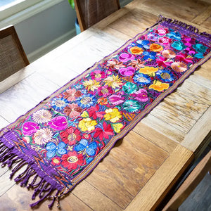 Colorful Floral Table Runner - Flavours of Life