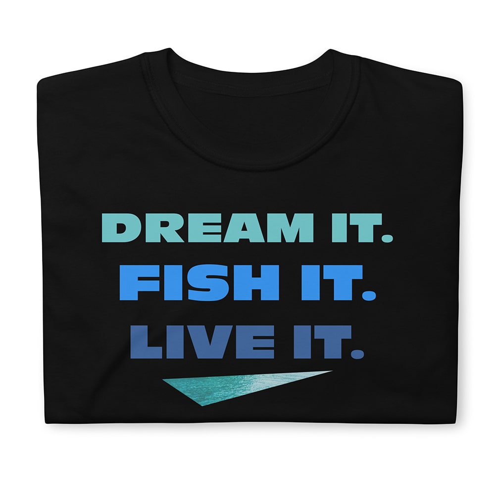 Black t-shirt for fishing lovers