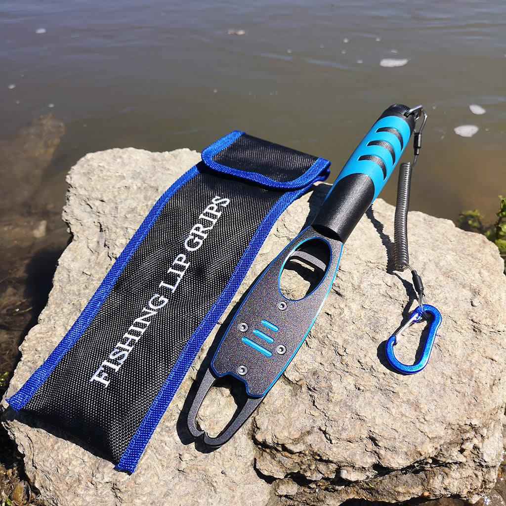 Fish gripper with lanyard and sheath