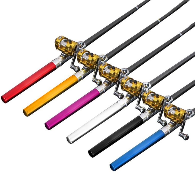 Pocket fishing rod different colors