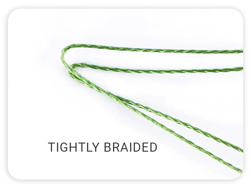 Tightly braided, strong and durable PE line