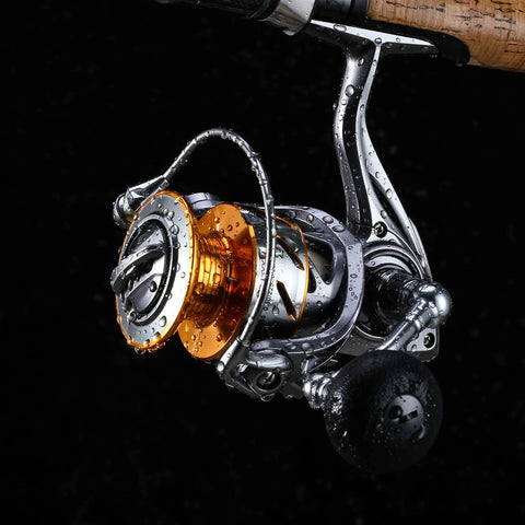 Smooth saltwater spinning reel