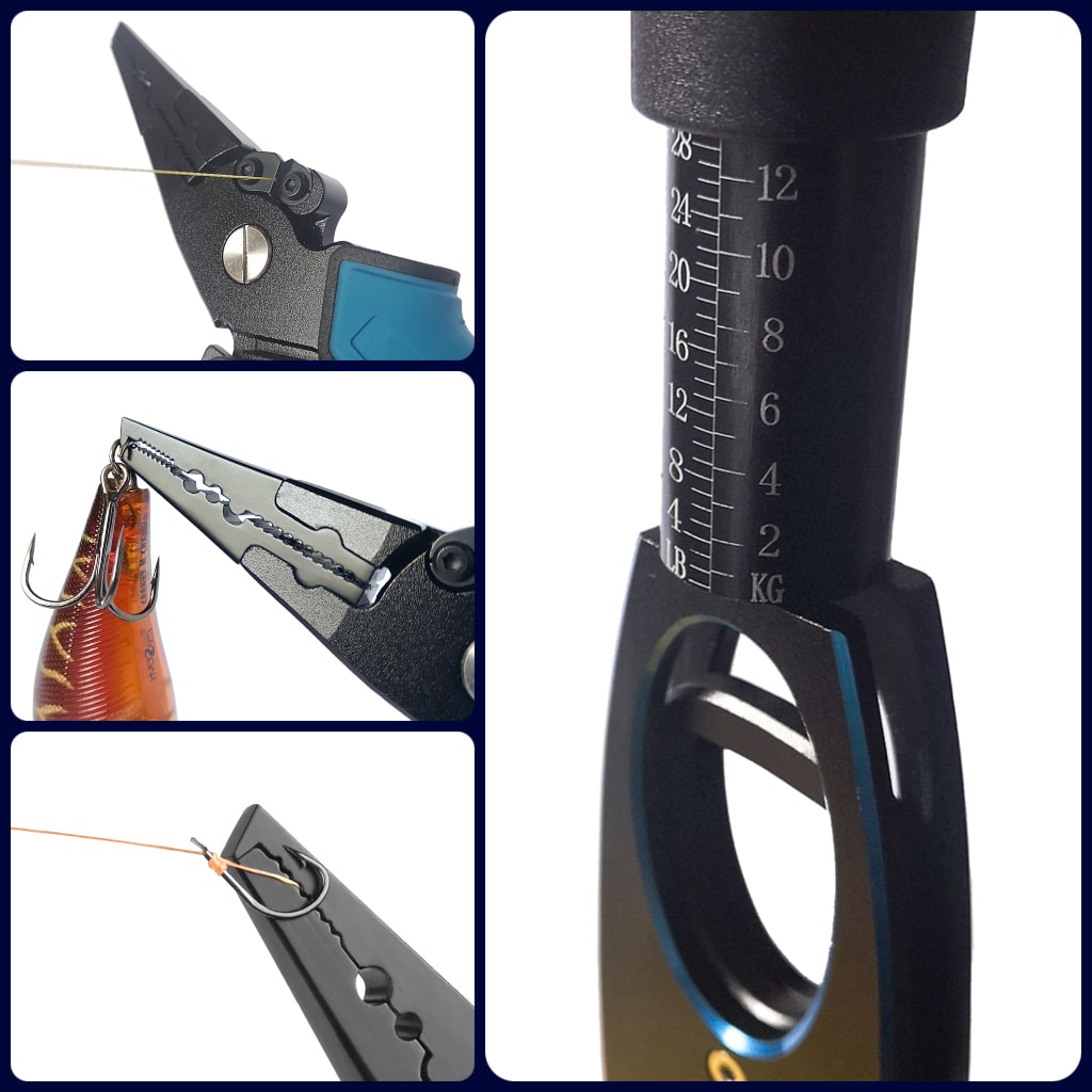 Multifunctional fishing pliers and grips