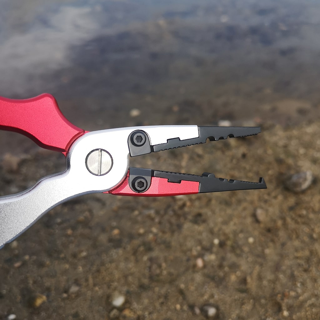 fishing pliers with steel jaws