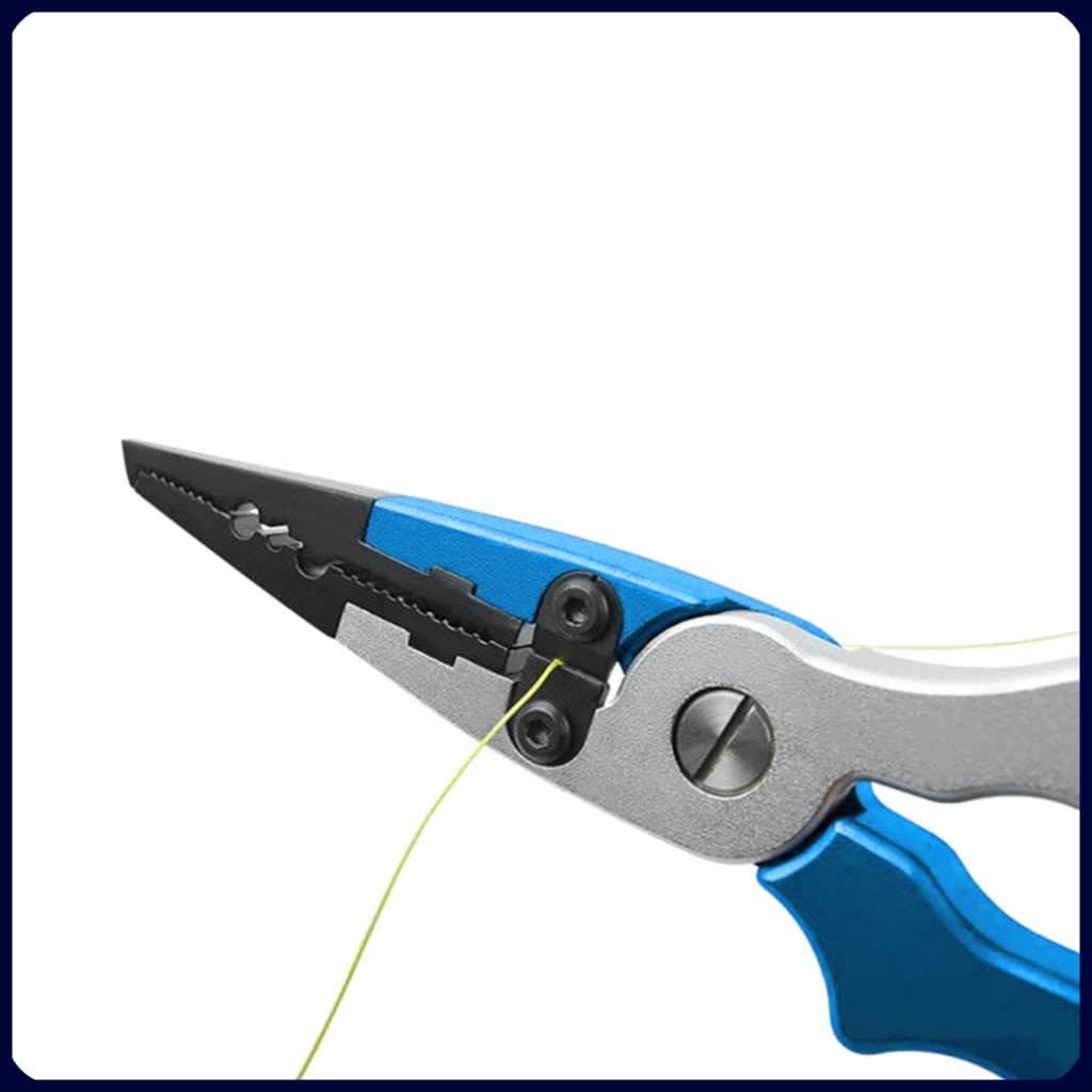 Fishing pliers with tungsten steel cutters
