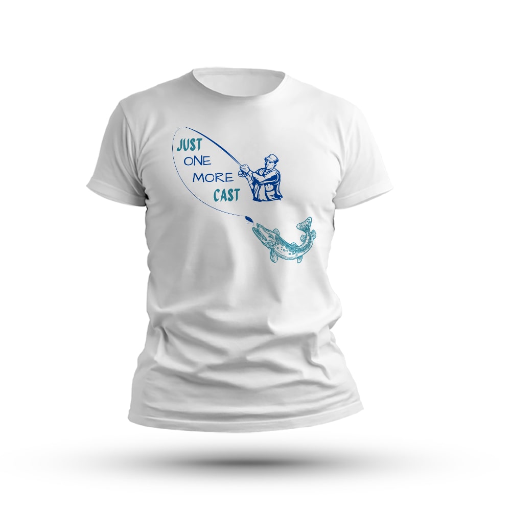 White Fishing T-Shirt Gift For Men
