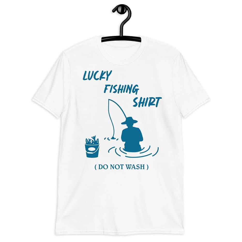 White tshirt for fishermen