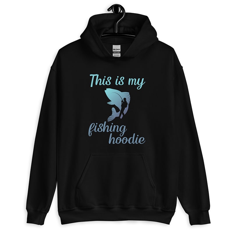 This is my fishing hoodie in black