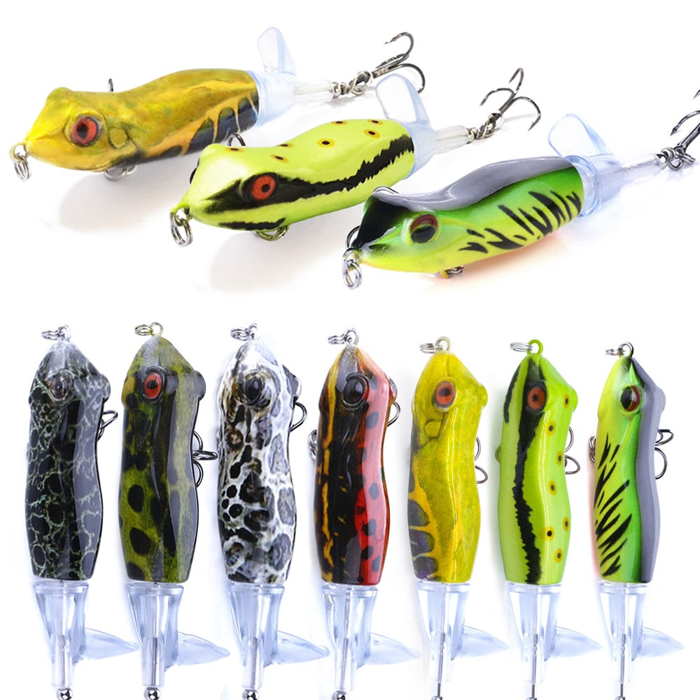 Topwater floating propeller frog lures various colors