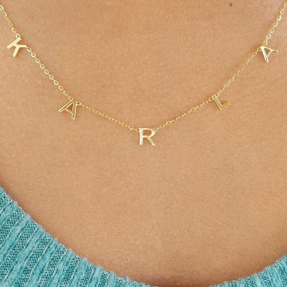 space letter necklace