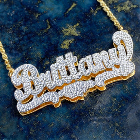 ghetto name plate necklace