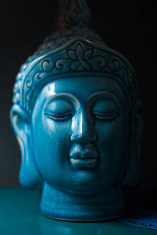 blue buddha head meditation