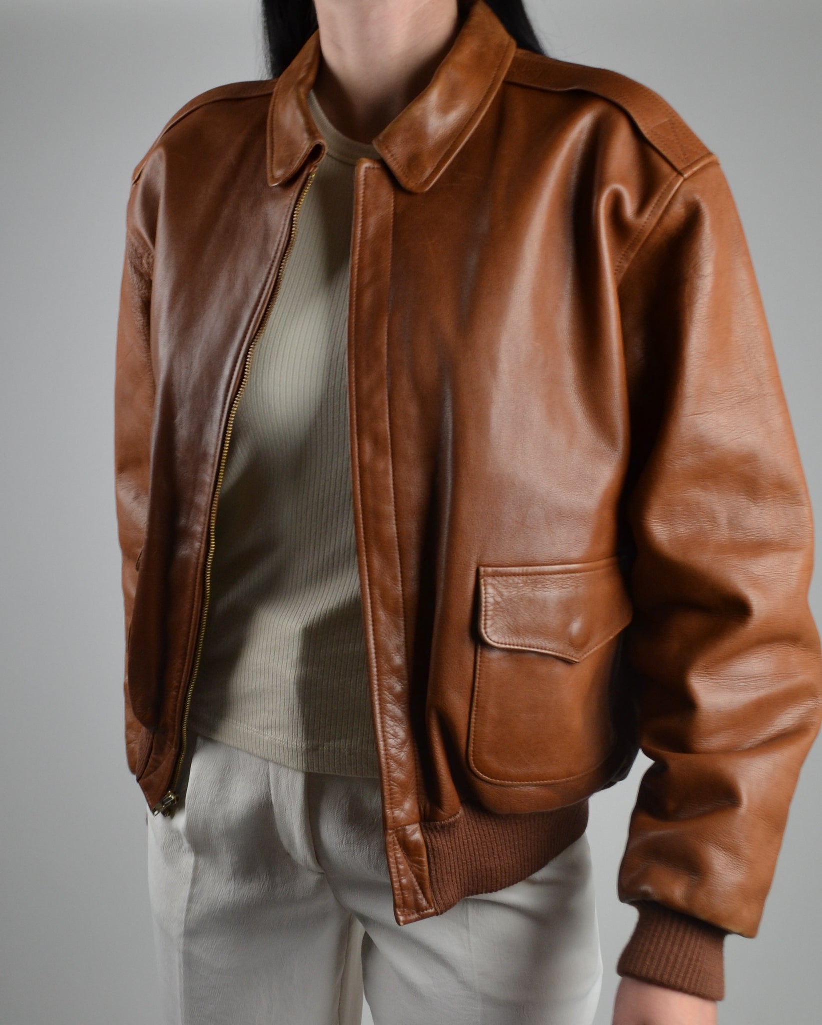 Brown Ralph Lauren Leather Jacket – 23 Lux