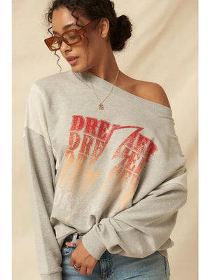 vintage rock sweatshirt- last call - sunny grae