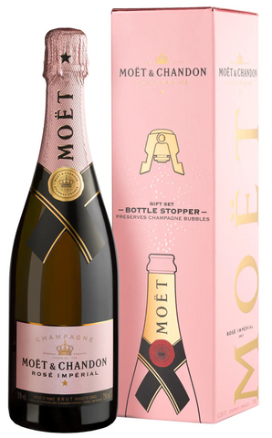 Moët & Chandon Rosé Impérial mit Geschenkbox & Flaschenverschluss