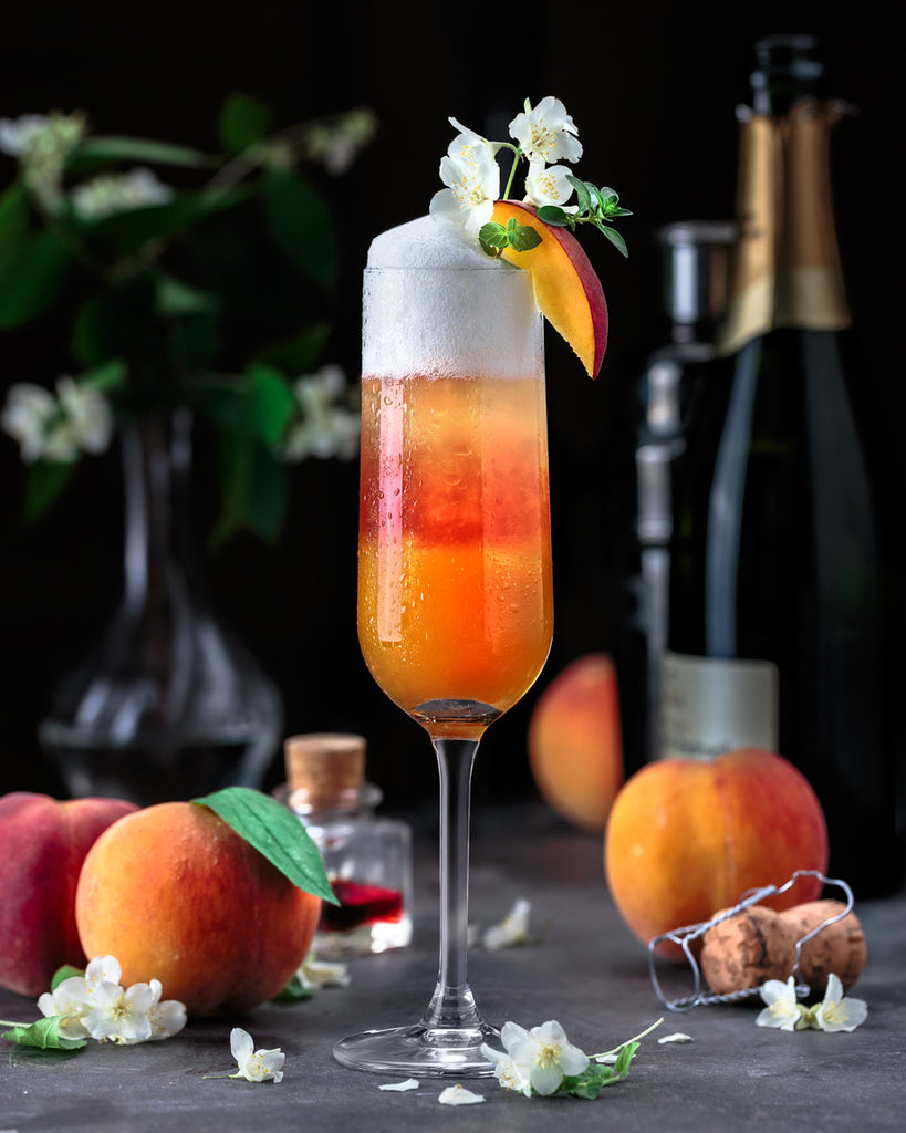 Champagner Cocktails: Peach Bellini