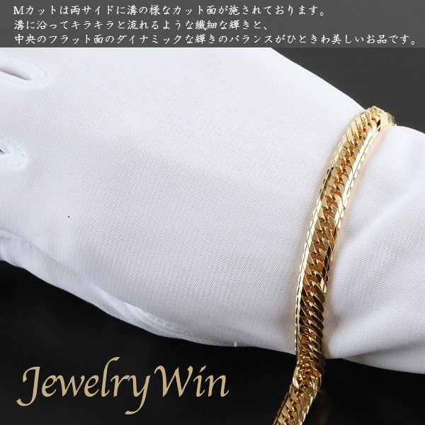 未使用品 Jewelry Win喜平 ブレスレット 18金 K18 トリプル Mカット