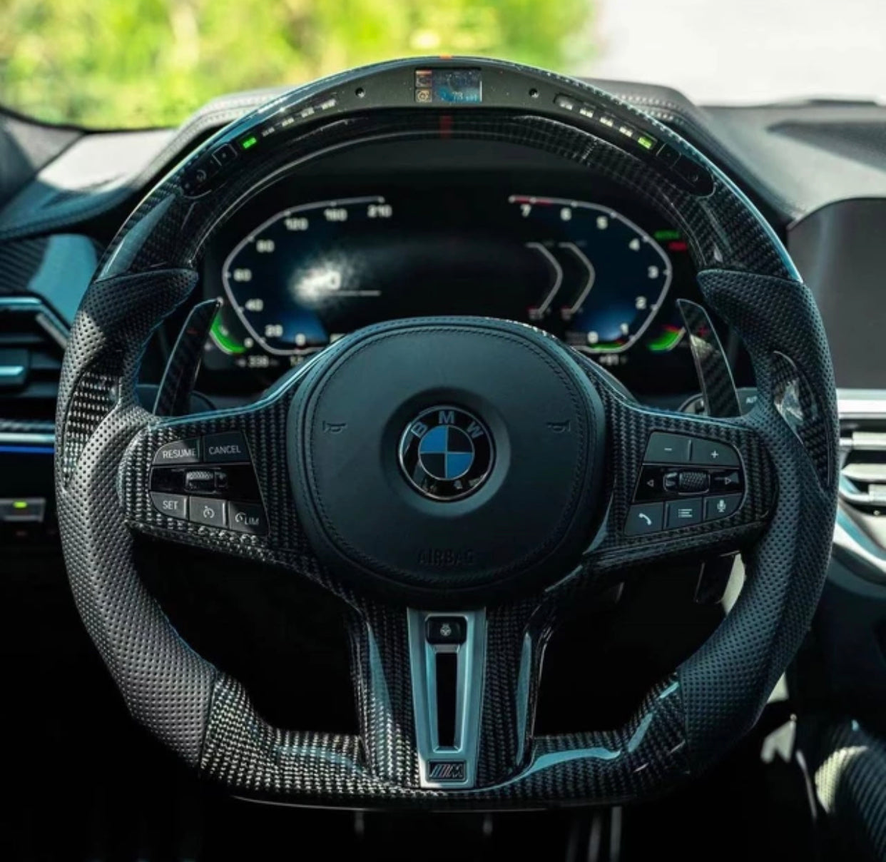 BMW M2 M4 M6 & M8 Forged Carbon Fiber Performance Steering Wheel with  Leather & Alcantara Suede - DMC